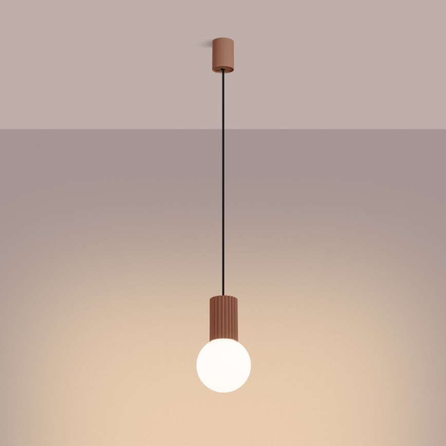 Luster na sajli HALO 1xG9/8W/230V pr. 12 cm smeđa