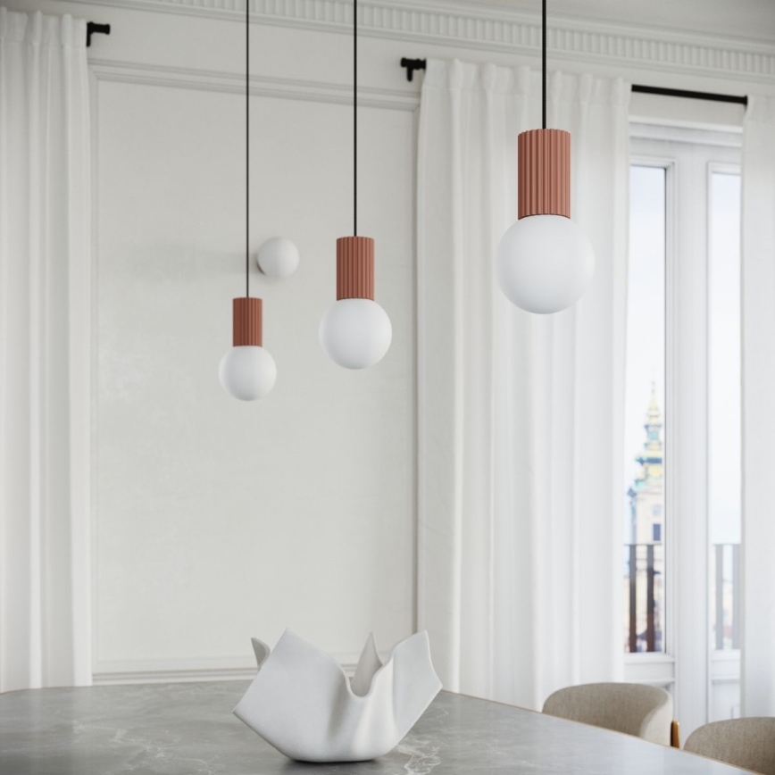 Luster na sajli HALO 1xG9/8W/230V pr. 12 cm smeđa