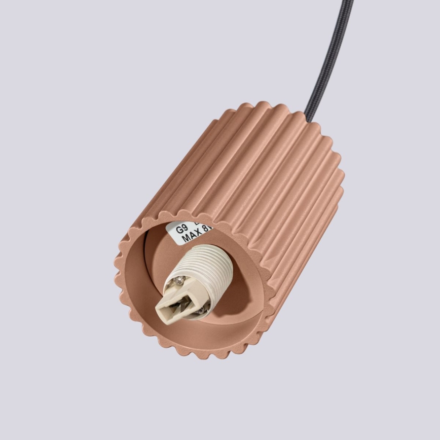Luster na sajli HALO 1xG9/8W/230V pr. 12 cm smeđa
