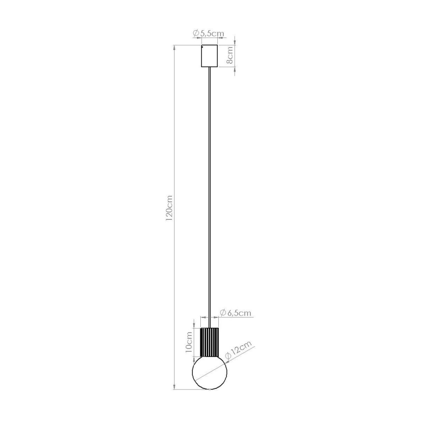 Luster na sajli HALO 1xG9/8W/230V pr. 12 cm smeđa