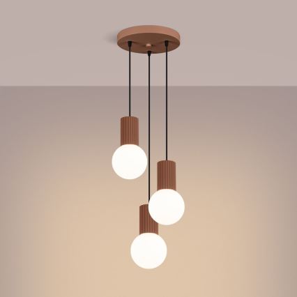 Luster na sajli HALO 3xG9/8W/230V pr. 25 cm smeđa