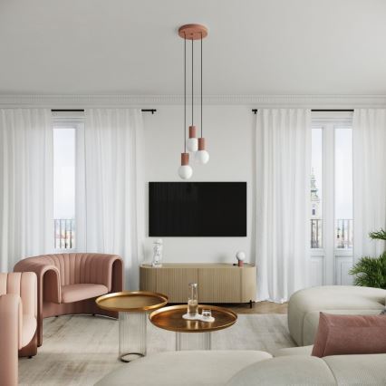 Luster na sajli HALO 3xG9/8W/230V pr. 25 cm smeđa