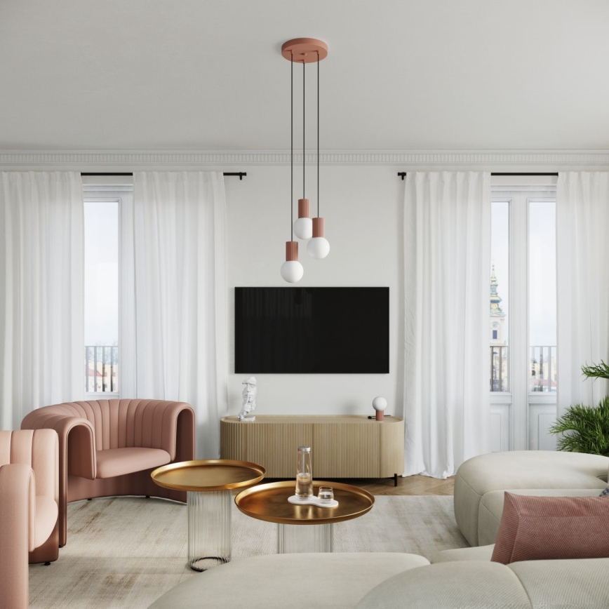 Luster na sajli HALO 3xG9/8W/230V pr. 25 cm smeđa