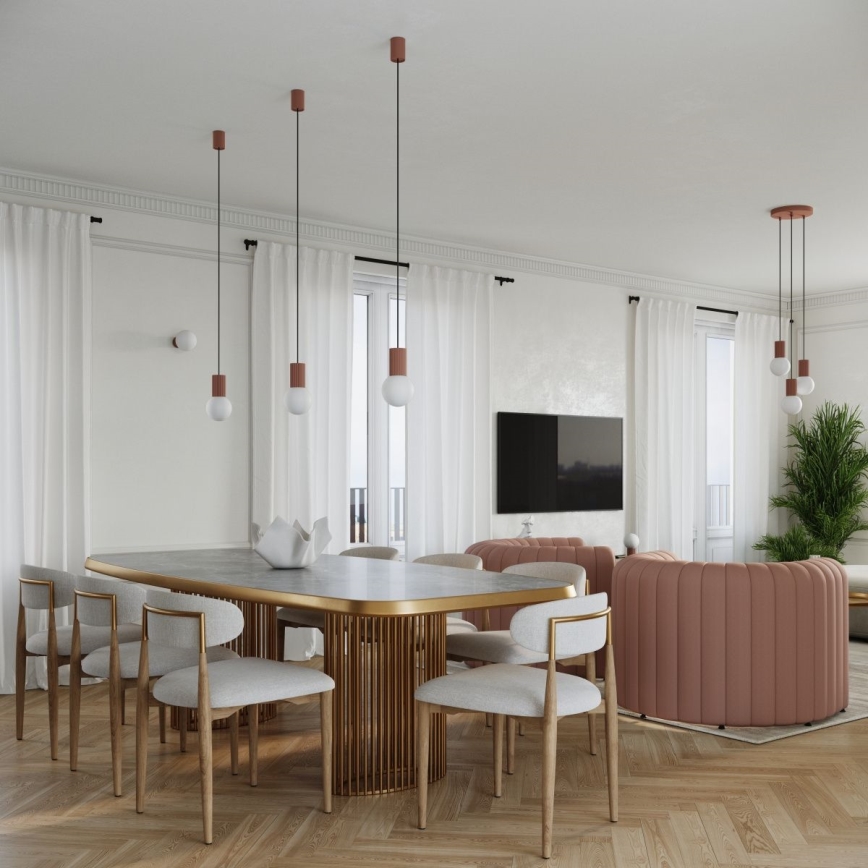 Luster na sajli HALO 3xG9/8W/230V pr. 25 cm smeđa