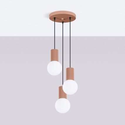 Luster na sajli HALO 3xG9/8W/230V pr. 25 cm smeđa