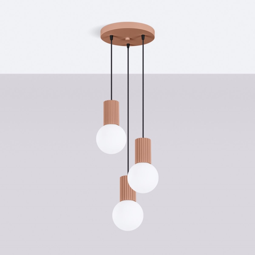 Luster na sajli HALO 3xG9/8W/230V pr. 25 cm smeđa