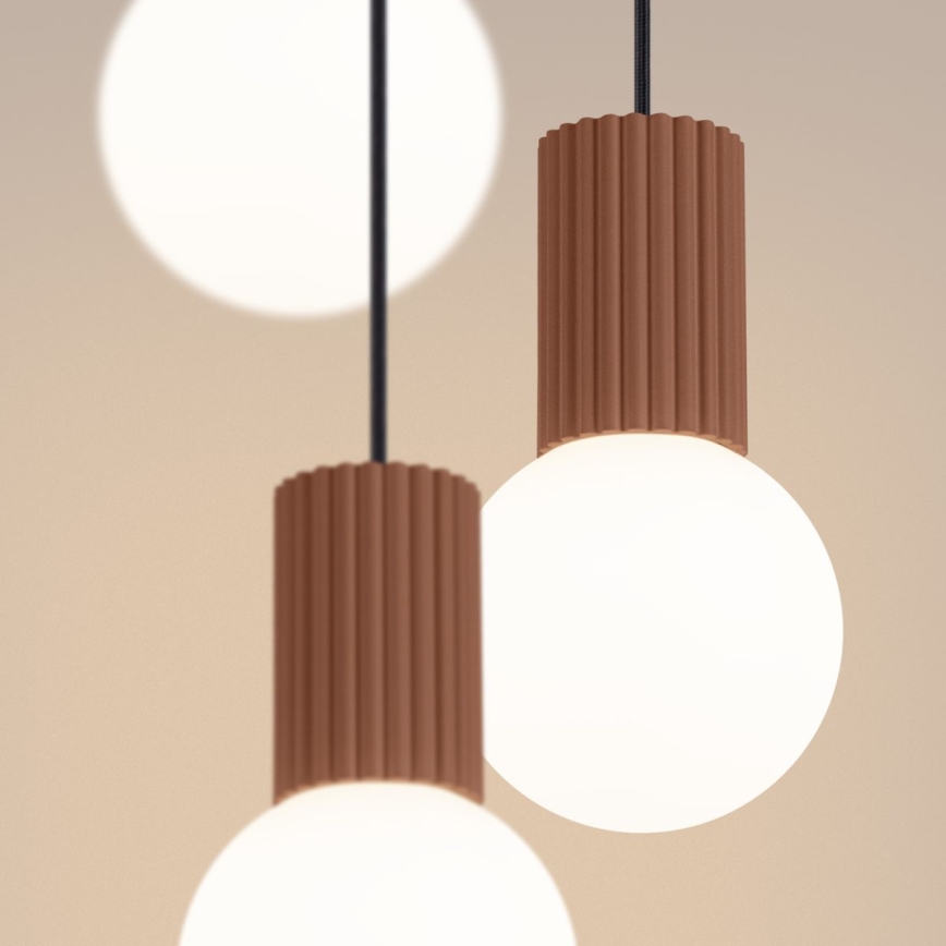 Luster na sajli HALO 3xG9/8W/230V pr. 25 cm smeđa