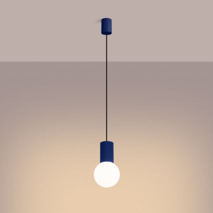 Luster na sajli HALO 1xG9/8W/230V pr. 12 cm plava