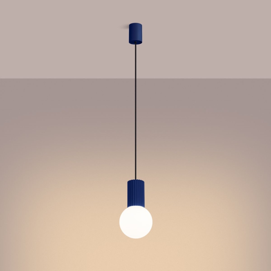 Luster na sajli HALO 1xG9/8W/230V pr. 12 cm plava