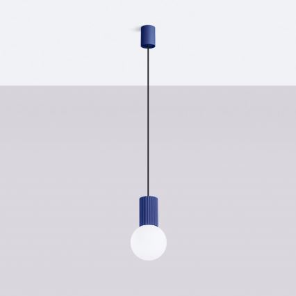 Luster na sajli HALO 1xG9/8W/230V pr. 12 cm plava