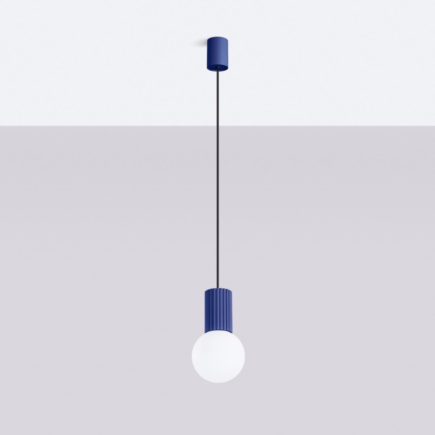 Luster na sajli HALO 1xG9/8W/230V pr. 12 cm plava