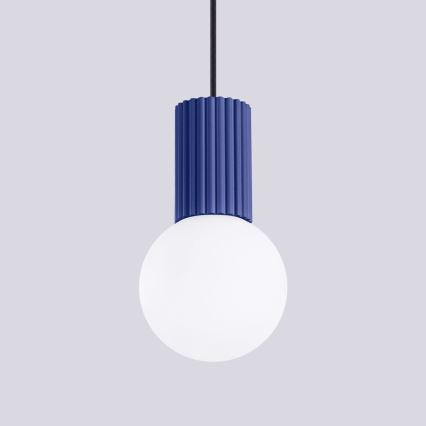 Luster na sajli HALO 1xG9/8W/230V pr. 12 cm plava