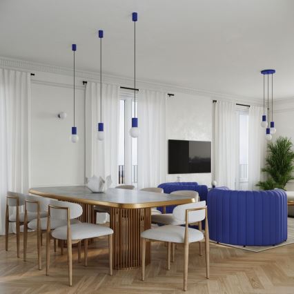 Stolna lampa HALO 1xG9/8W/230V pr. 12 cm plava