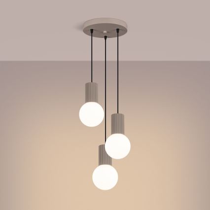 Luster na sajli HALO 3xG9/8W/230V pr. 25 cm bež