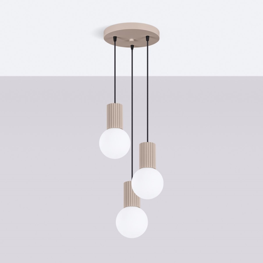 Luster na sajli HALO 3xG9/8W/230V pr. 25 cm bež