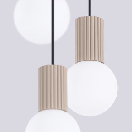 Luster na sajli HALO 3xG9/8W/230V pr. 25 cm bež