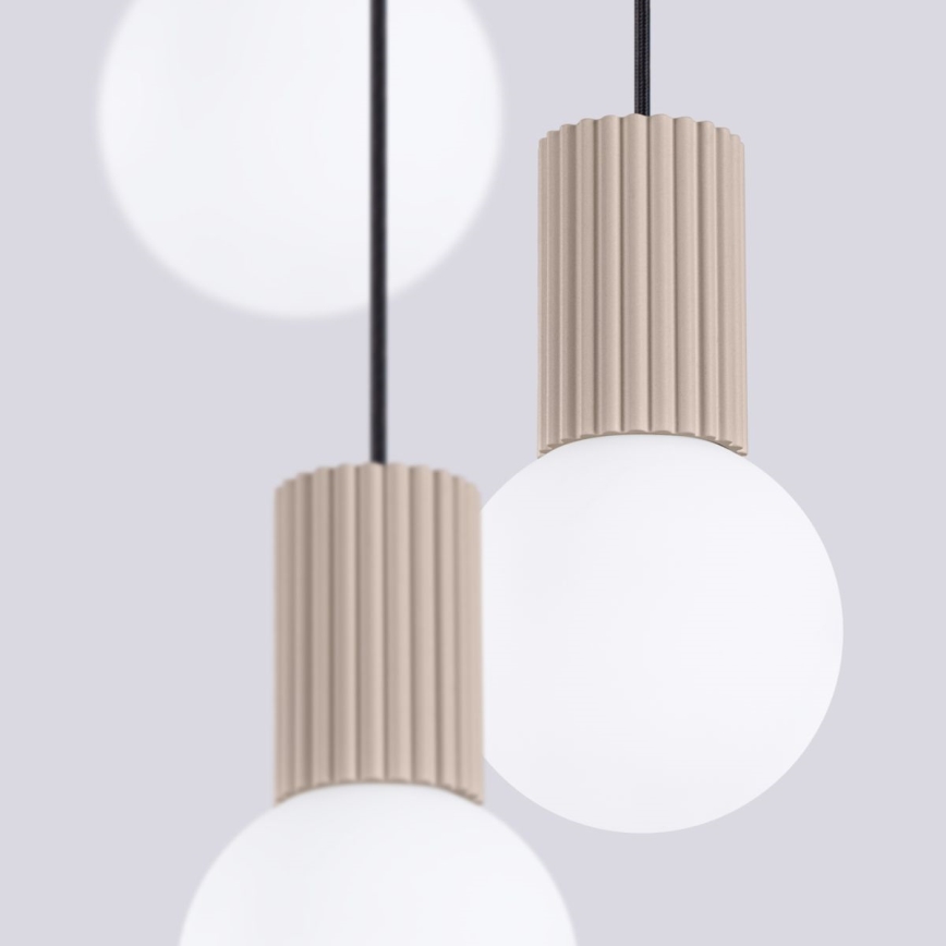 Luster na sajli HALO 3xG9/8W/230V pr. 25 cm bež