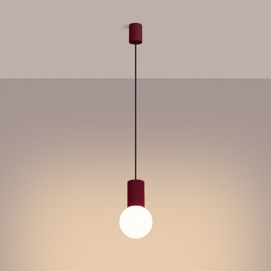 Luster na sajli HALO 1xG9/8W/230V pr. 12 cm crvena