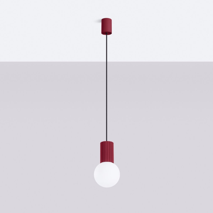 Luster na sajli HALO 1xG9/8W/230V pr. 12 cm crvena