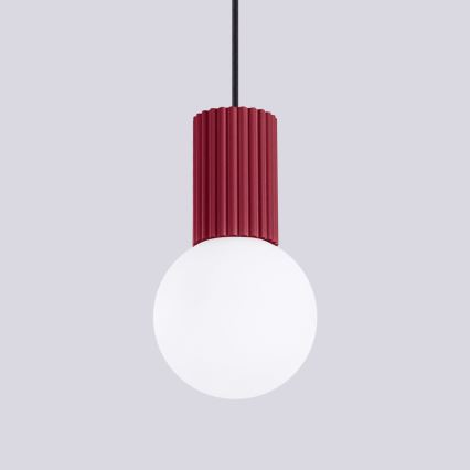 Luster na sajli HALO 1xG9/8W/230V pr. 12 cm crvena