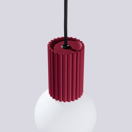 Luster na sajli HALO 1xG9/8W/230V pr. 12 cm crvena