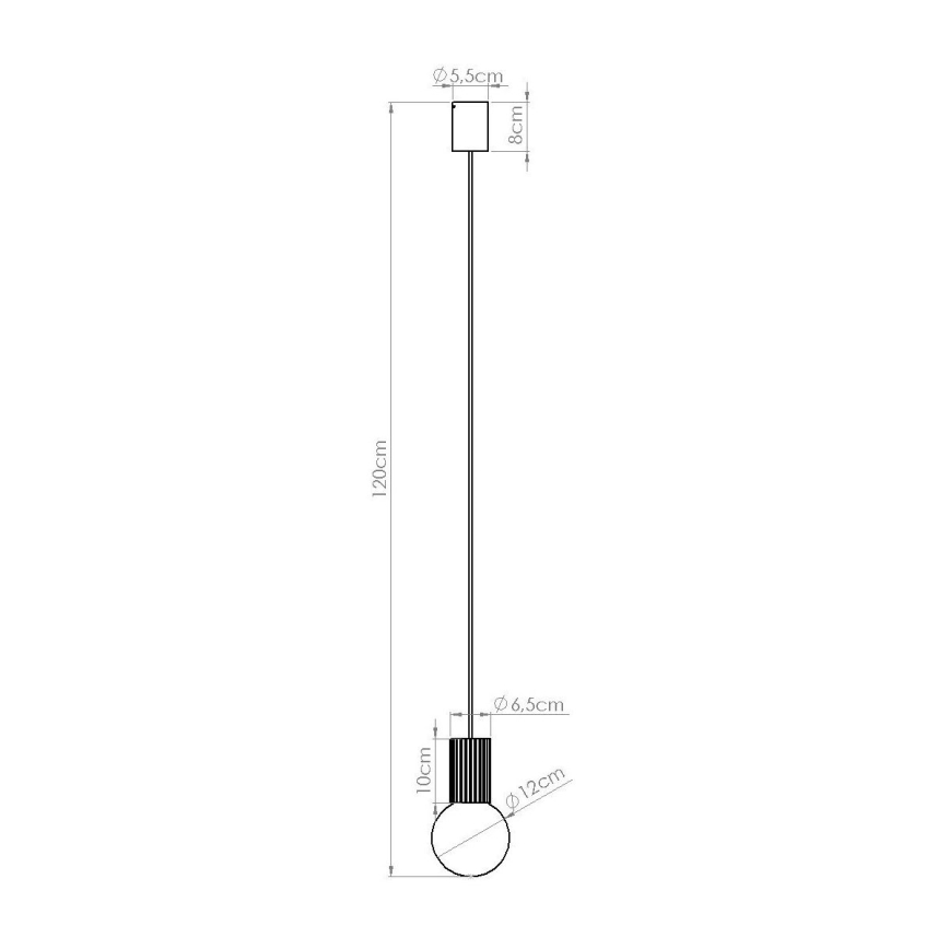 Luster na sajli HALO 1xG9/8W/230V pr. 12 cm crvena