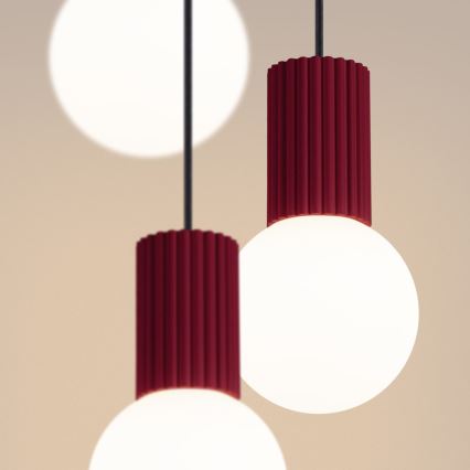 Luster na sajli HALO 3xG9/8W/230V pr. 25 cm crvena