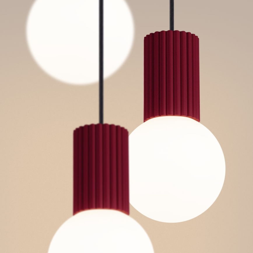 Luster na sajli HALO 3xG9/8W/230V pr. 25 cm crvena