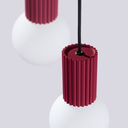 Luster na sajli HALO 3xG9/8W/230V pr. 25 cm crvena