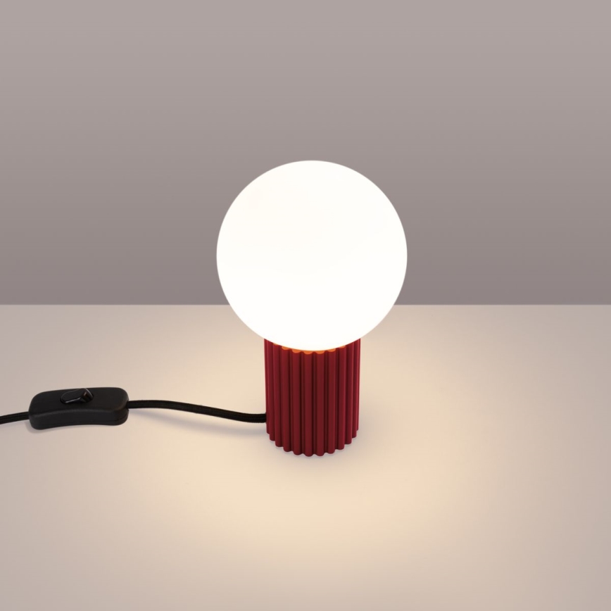 Stolna lampa HALO 1xG9/8W/230V pr. 12 cm crvena