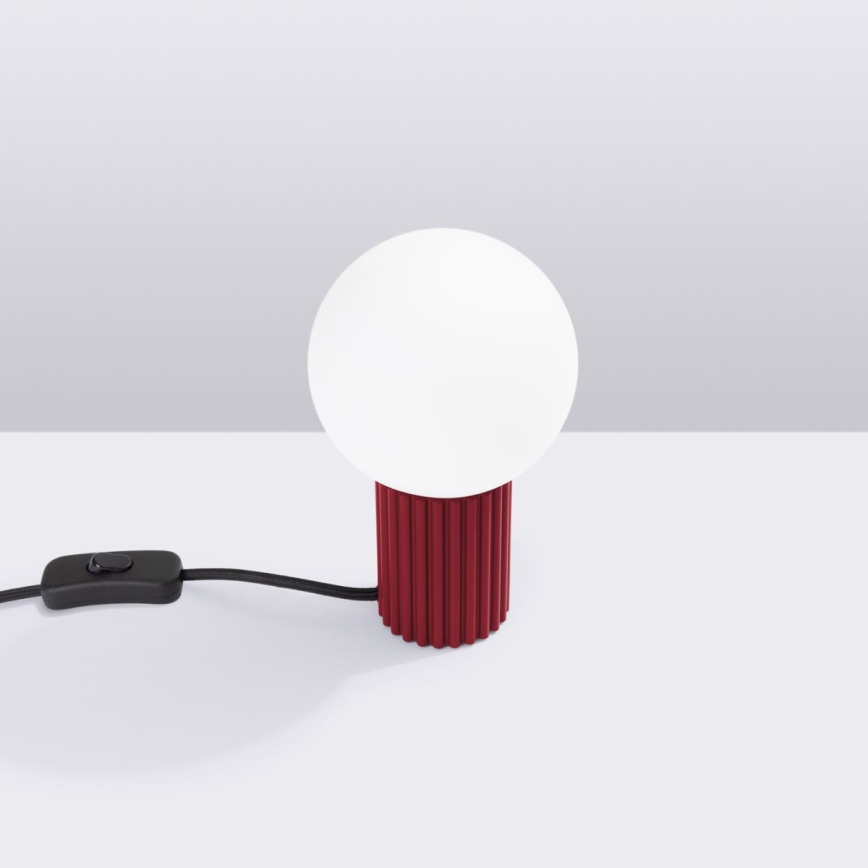 Stolna lampa HALO 1xG9/8W/230V pr. 12 cm crvena