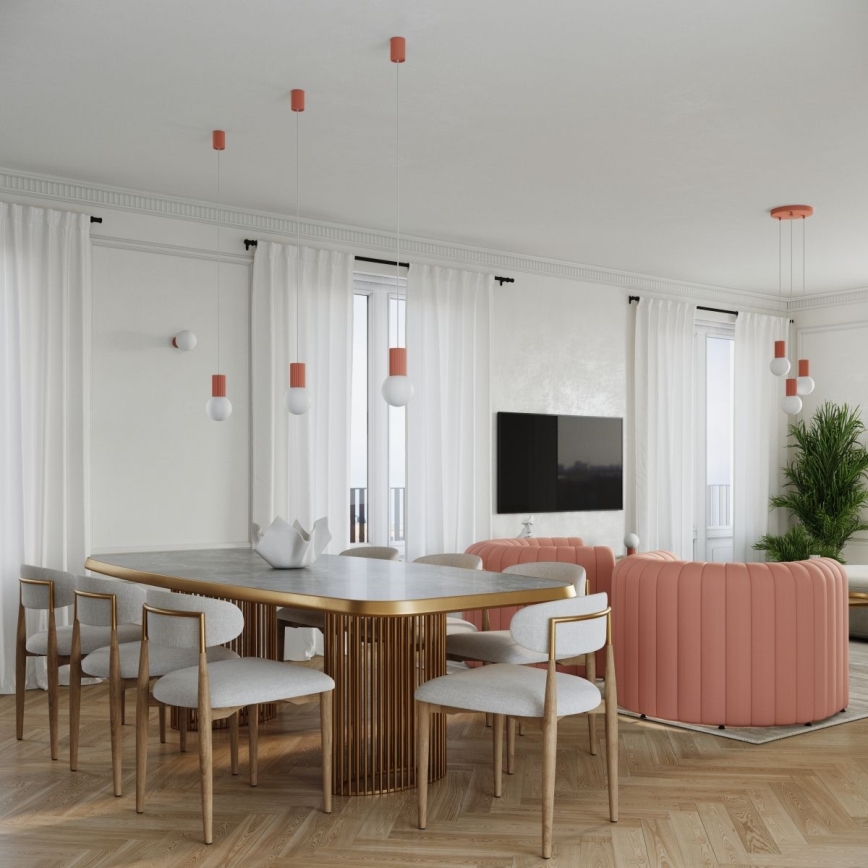 Stolna lampa HALO 1xG9/8W/230V pr. 12 cm ružičasta