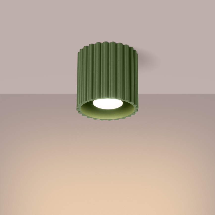 Spot svjetiljka AURA 1xGU10/10W/230V Ø 10 cm zelena
