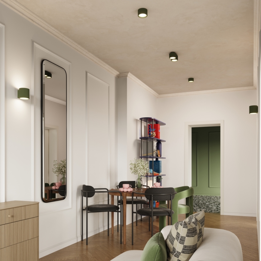 Spot svjetiljka AURA 1xGX53/10W/230V, promjer 10 cm, zelena