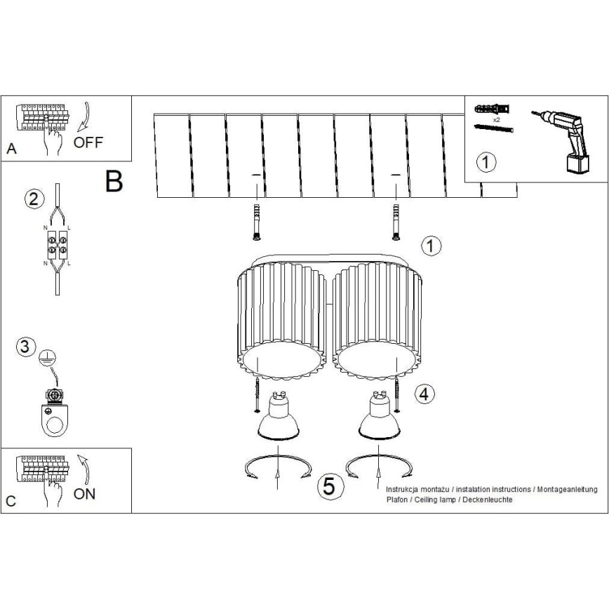 Spot svjetiljka AURA 2xGU10/10W/230V narančasta