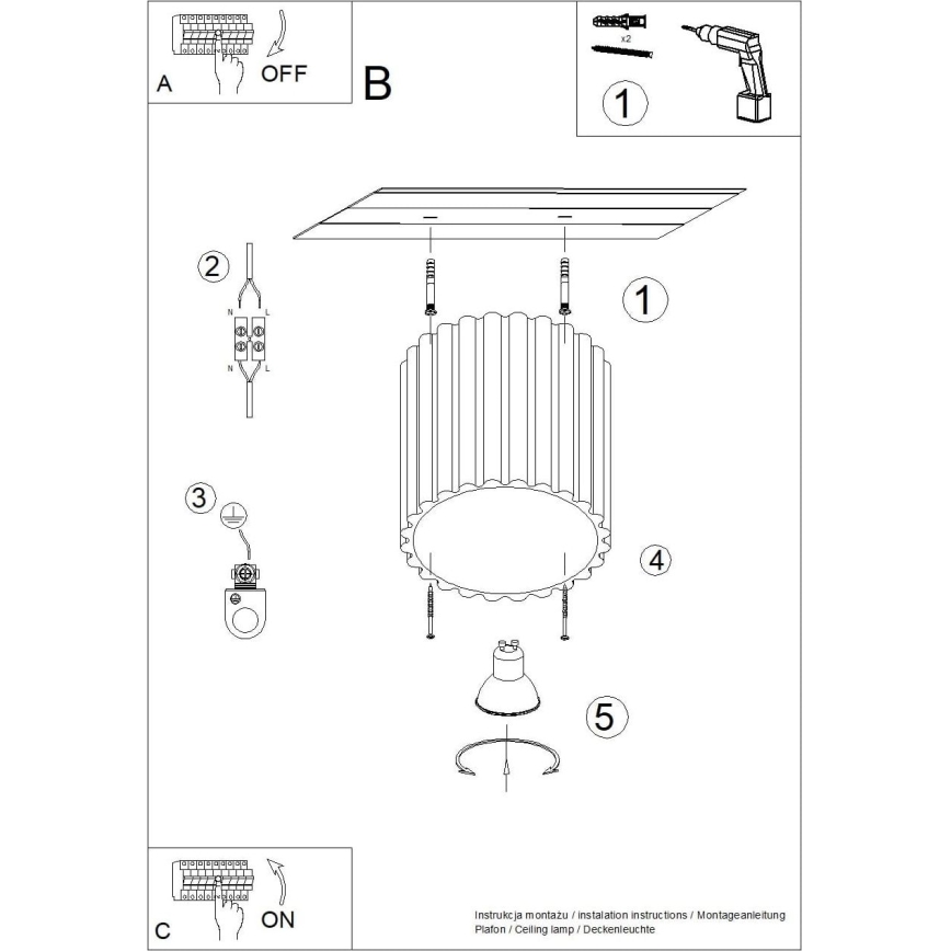 Spot svjetiljka AURA 1xGU10/10W/230V, promjer 10 cm, plava