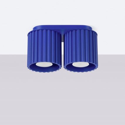 Spot svjetiljka AURA 2xGU10/10W/230V plava