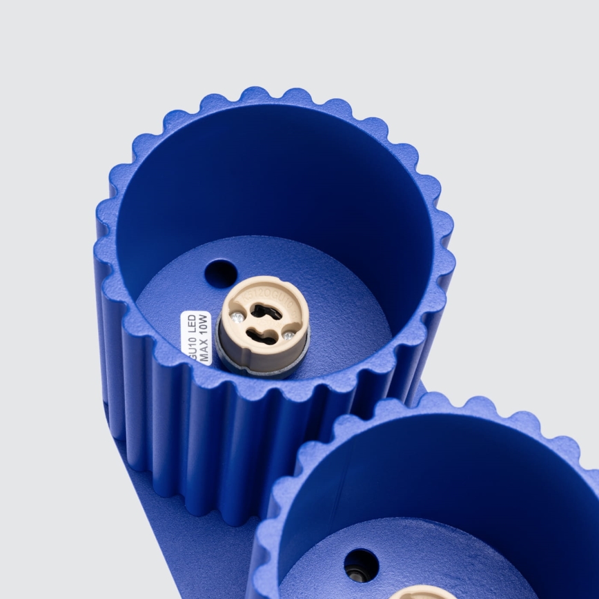 Spot svjetiljka AURA 2xGU10/10W/230V plava