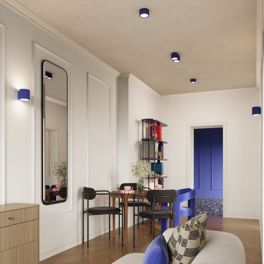 Stropni reflektor AURA 2xGX53/10W/230V plavi