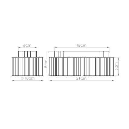 Stropni reflektor AURA 2xGX53/10W/230V plavi