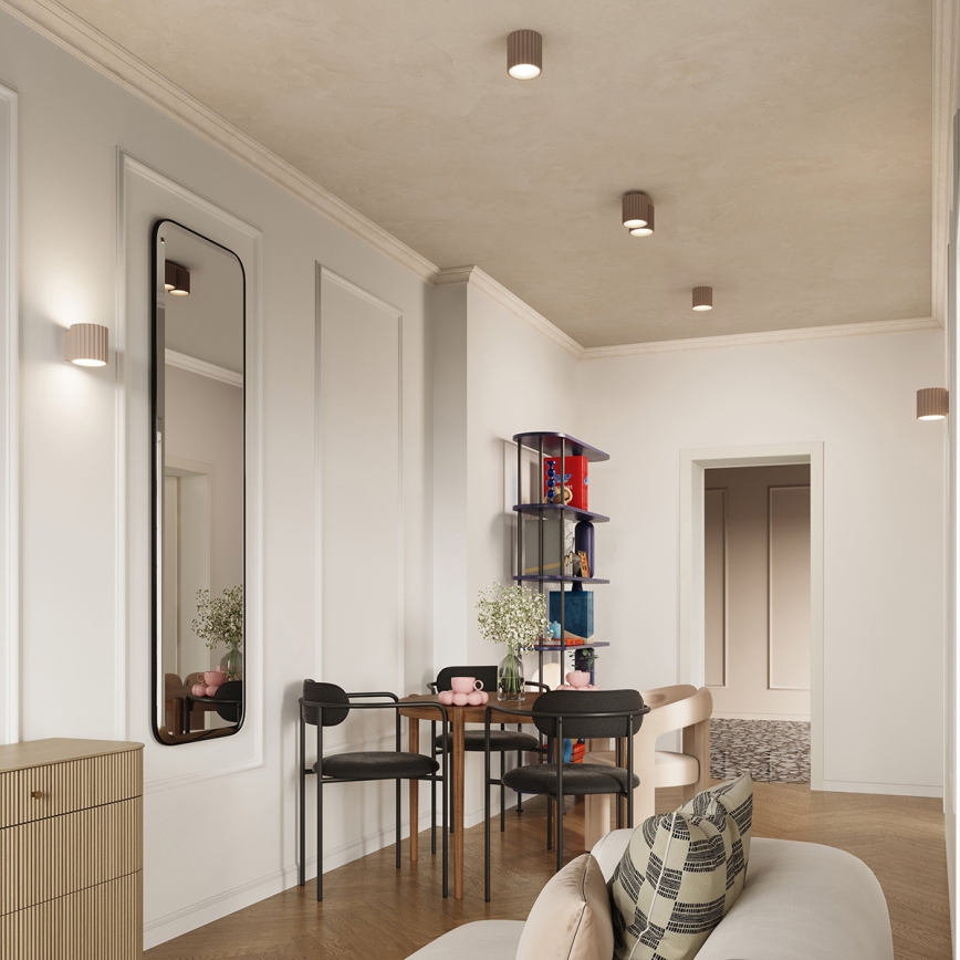 Reflektor AURA 1xGU10/10W/230V, promjer 10 cm, boja taupe