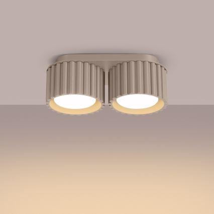 Spot svjetiljka AURA 2xGX53/10W/230V taupe