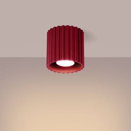 Spot svjetiljka AURA 1xGU10/10W/230V Ø 10 cm crvena