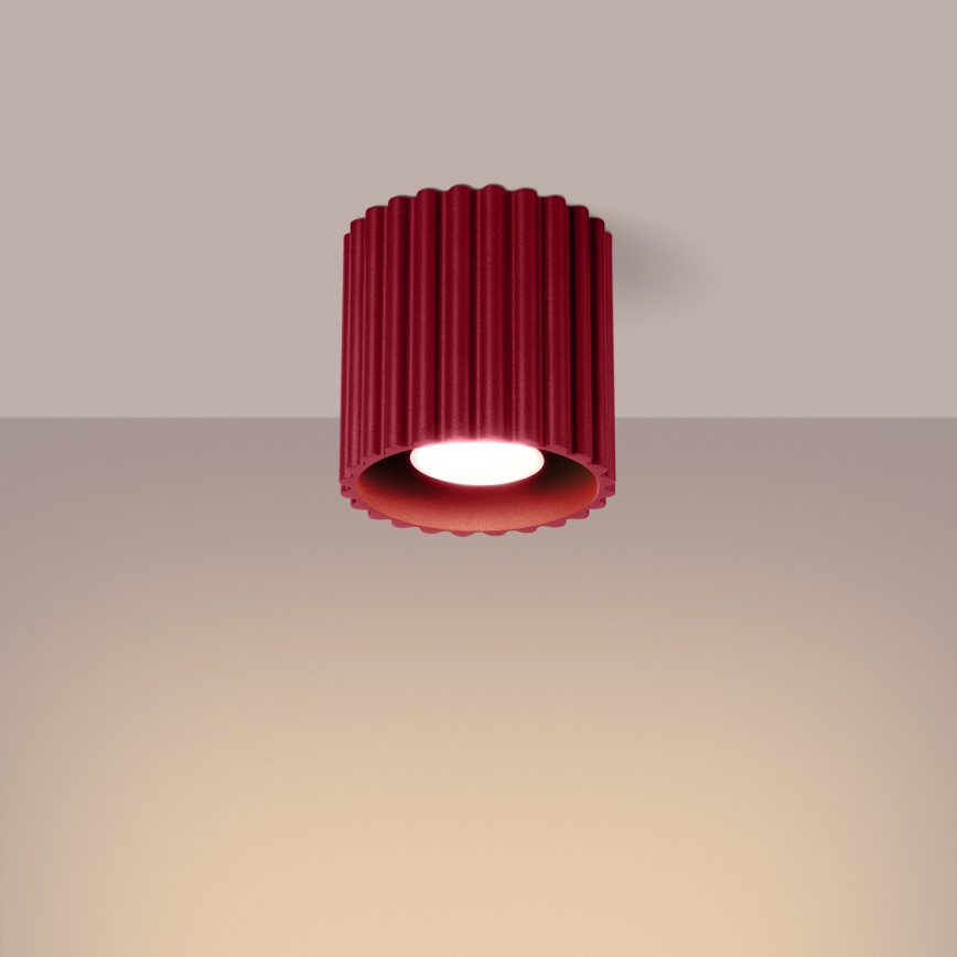 Spot svjetiljka AURA 1xGU10/10W/230V Ø 10 cm crvena