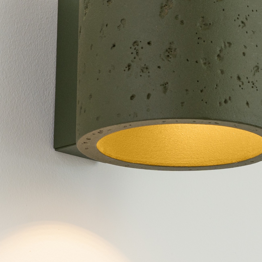 Zidna reflektorska svjetiljka ORBIS 1xG9/8W/230V beton/zelena