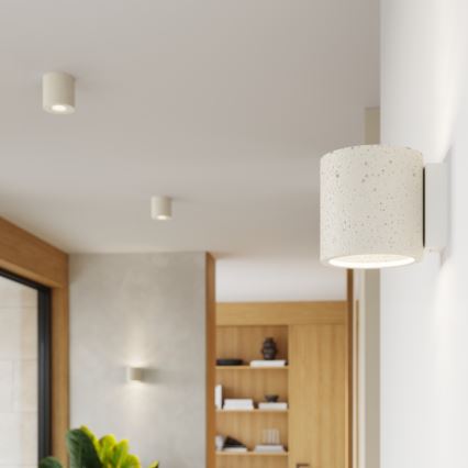 Zidna reflektorska svjetiljka ORBIS 1xG9/8W/230V beton/kremasta