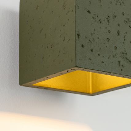 Zidna reflektorska svjetiljka QUAD 1xG9/8W/230V beton/zelena