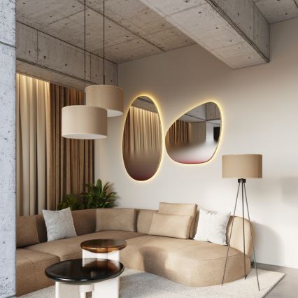 Luster na sajli NEVIA 1xE27/15W/230V Ø 40 cm taupe