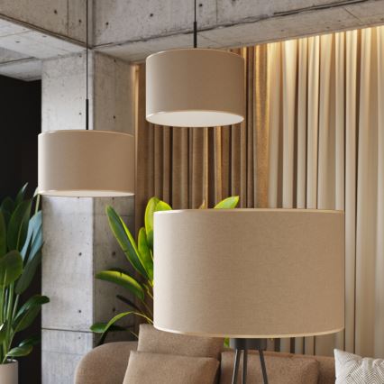 Luster na sajli NEVIA 1xE27/15W/230V Ø 40 cm taupe