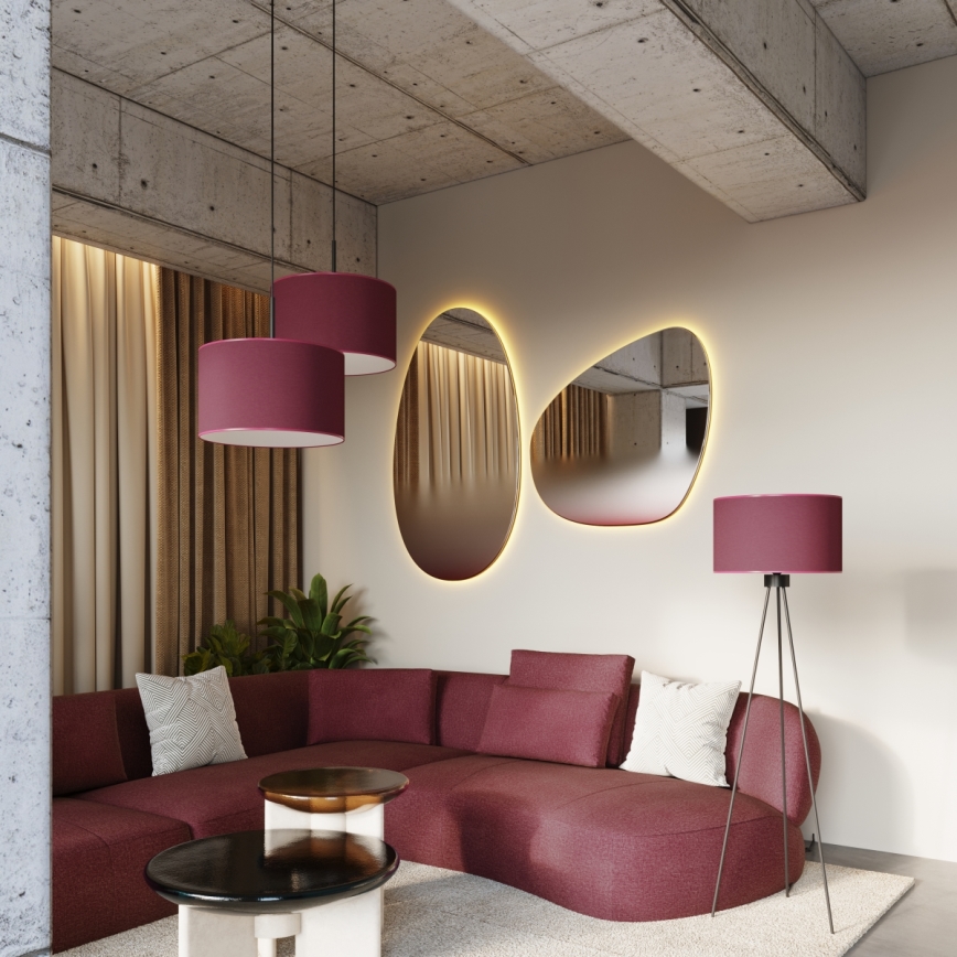 Luster na kabelu NEVIA 1xE27/15W/230V Ø 40 cm crvena
